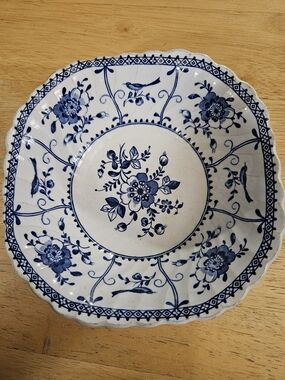 Johnson Brothers Indies Blue White Ironstone Bowls Set of 2 Vintage